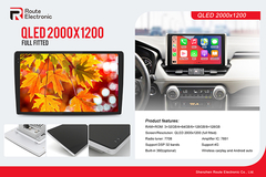 Android universal στερεοφωνικό αυτοκινήτου με οθόνη QLED 2K υποστηρίζει ασύρματο 4G DSP carplay car Multimedia pla