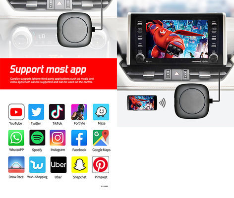 5V Power Input Mini USB ασύρματος προσαρμογέα Carplay για Android Auto και Apple Carplay