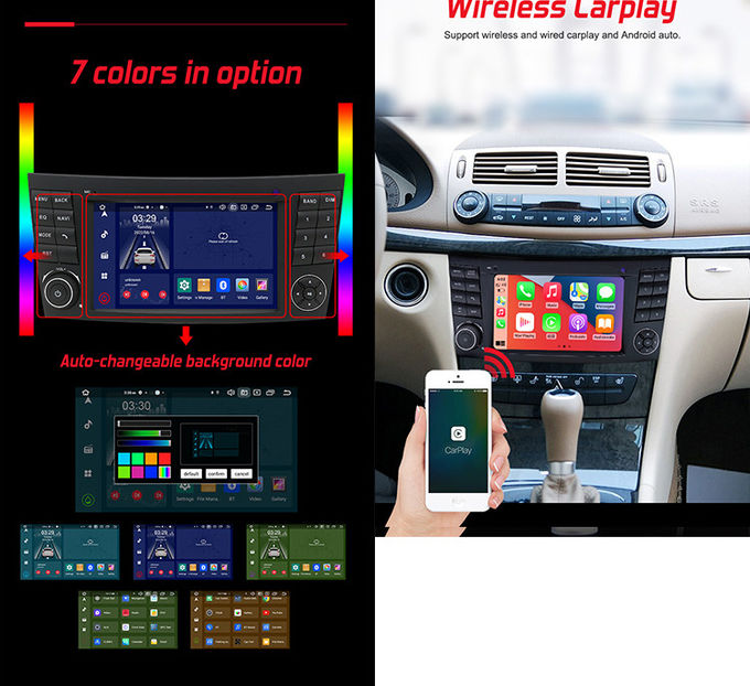 4G DSP RGB OEM Car Radio , Deckless Car Audio For Mercedes Benz W211​