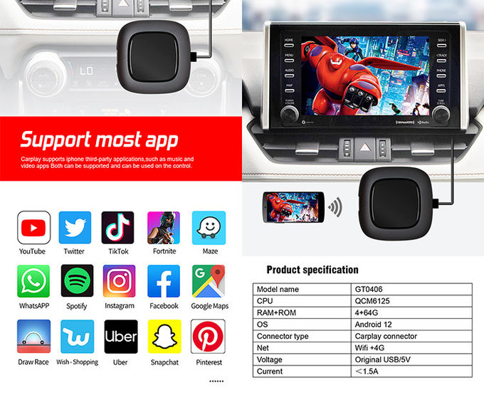Carplay Ai Box 8 Core Android 12 Support Wireless Carplay And Android Auto ​